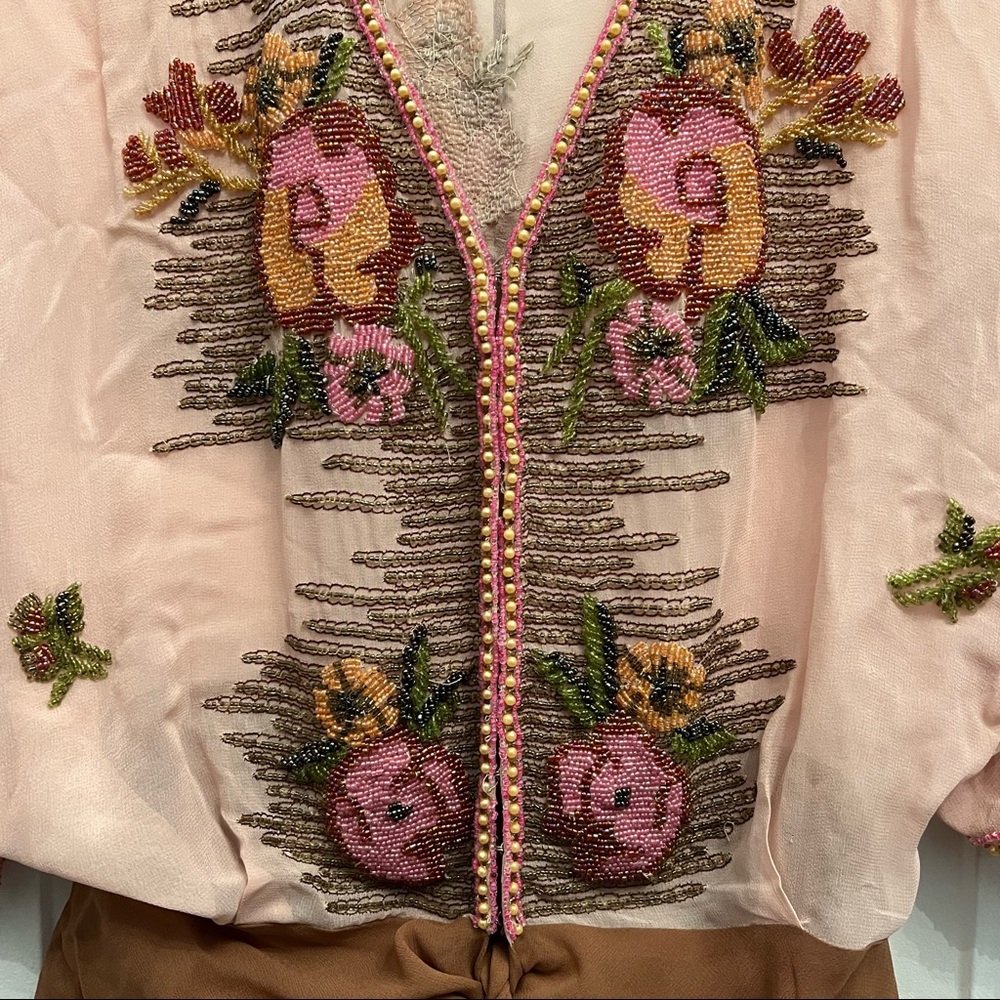Tracy Reese Floral Beaded Top - Picture 11 of 14